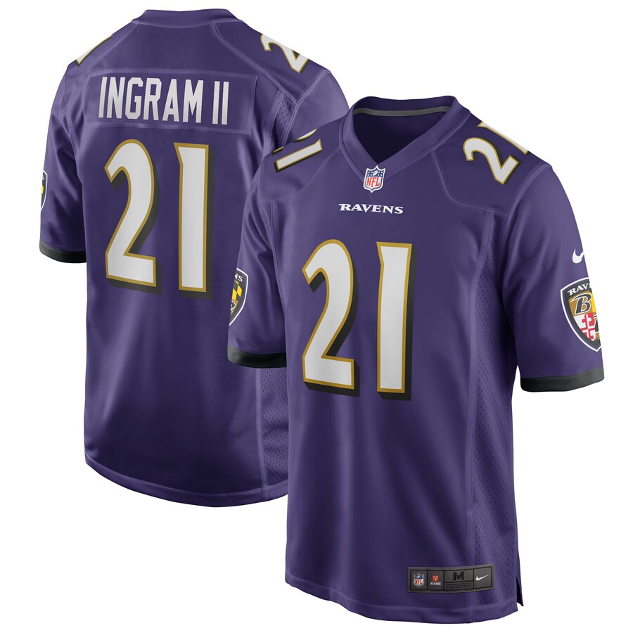 Baltimore Ravens Mark Ingram Team Game Purple Football Jersey product image