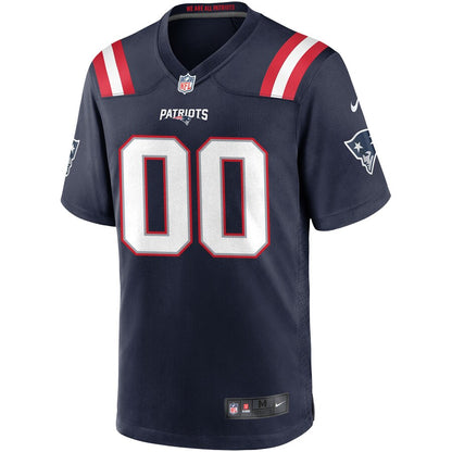 New England Patriots Navy Custom Game Navy Football Jersey product image