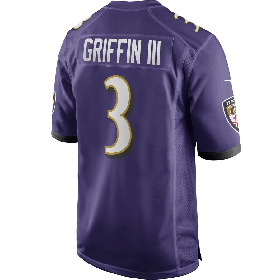 Baltimore Ravens Robert Griffin Game Purple Football Jersey product image