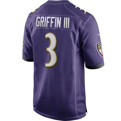 Baltimore Ravens Robert Griffin Game Purple Football Jersey product image