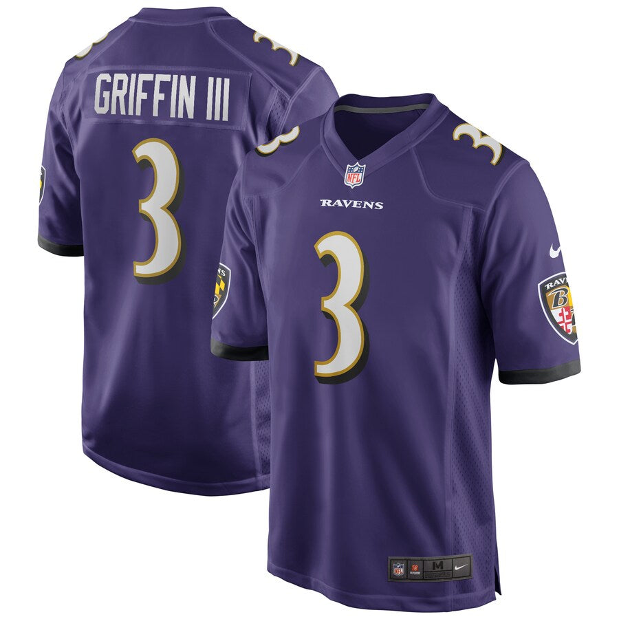 Baltimore Ravens Robert Griffin Game Purple Football Jersey product image
