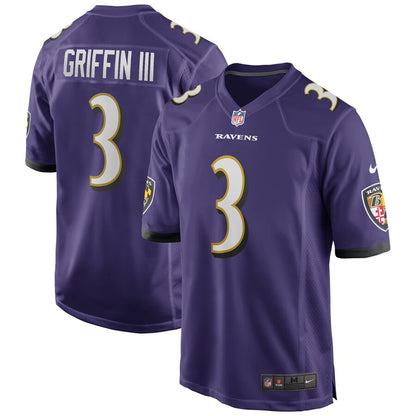 Baltimore Ravens Robert Griffin Game Purple Football Jersey product image