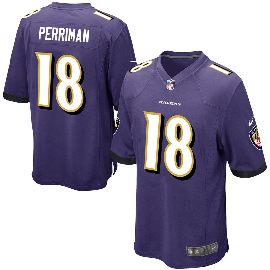 Baltimore Ravens Breshad Perriman Game Purple Football Jersey product image