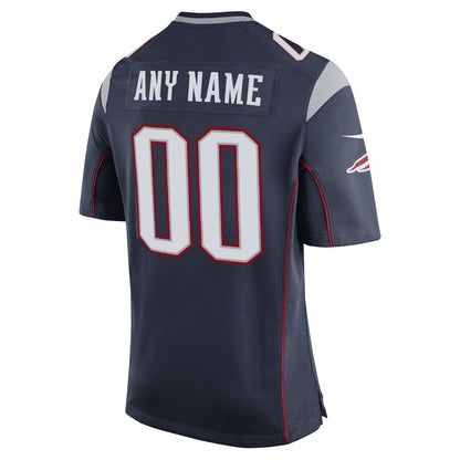 New England Patriots Navy Custom Game Navy Football Jersey product image