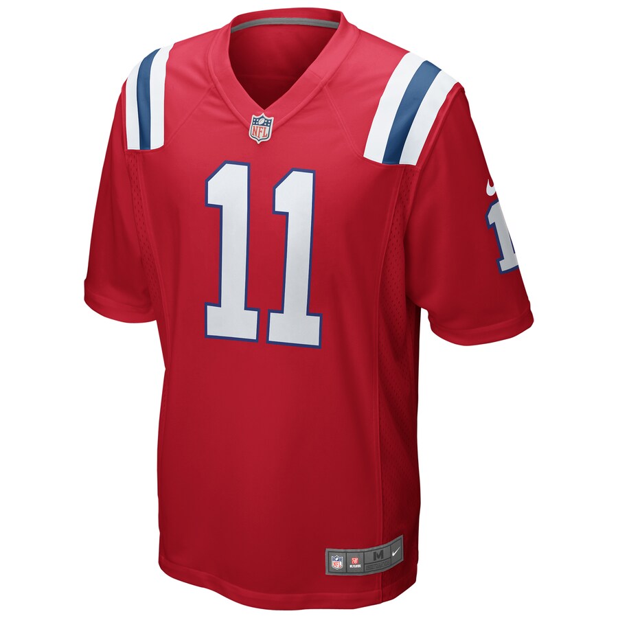 New England Patriots Julian Edelman Alternate Game Red Football Jersey product image