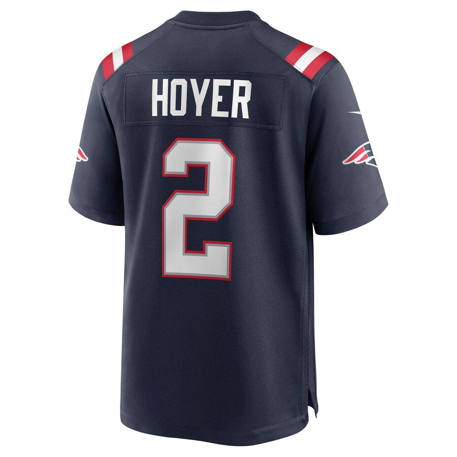 New England Patriots Brian Hoyer Game Navy Football Jersey product image