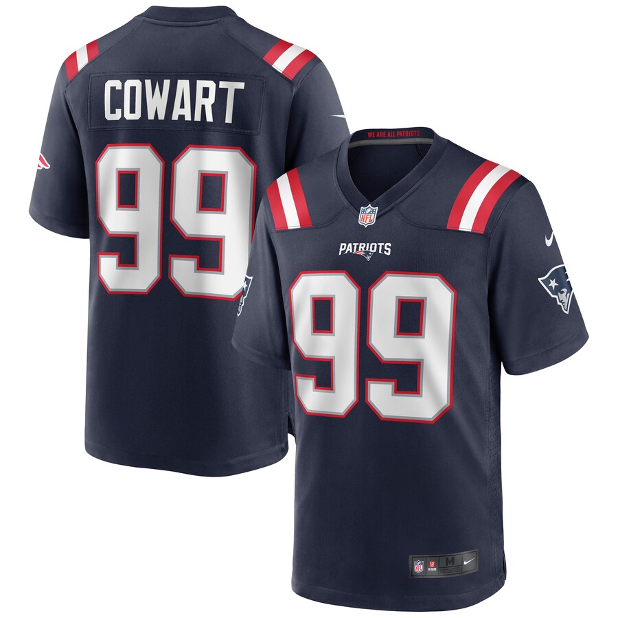 New England Patriots Byron Cowart Game Navy Football Jersey product image