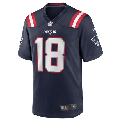 New England Patriots Matthew Slater Game Navy Football Jersey product image