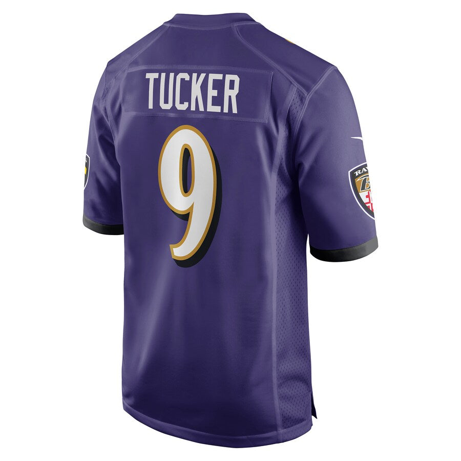 Baltimore Ravens Justin Tucker Game Purple Football Jersey product image