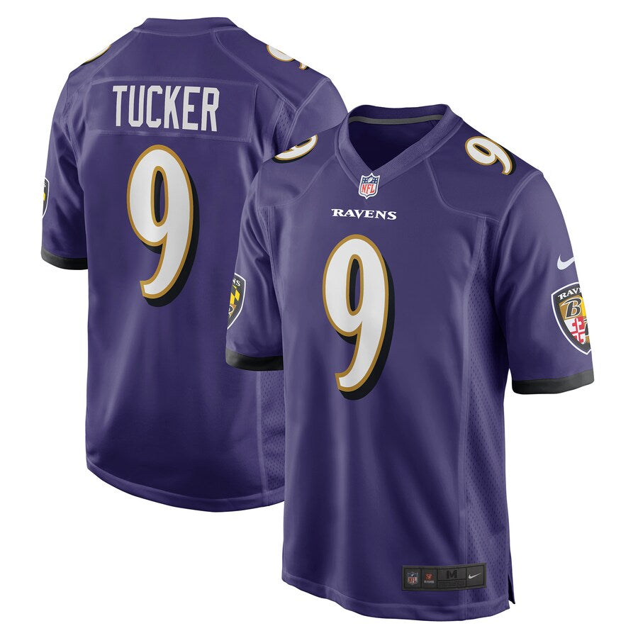 Baltimore Ravens Justin Tucker Game Purple Football Jersey product image