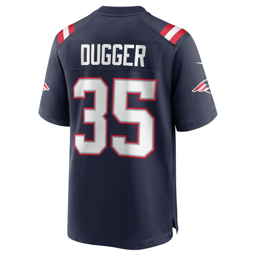 New England Patriots Kyle Dugger Team Game Navy Football Jersey product image