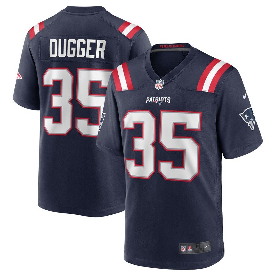 New England Patriots Kyle Dugger Team Game Navy Football Jersey product image