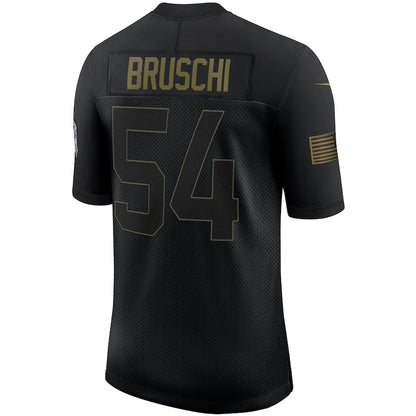 New England Patriots Tedy Bruschi Limited Salute To Service Black Football Jersey product image