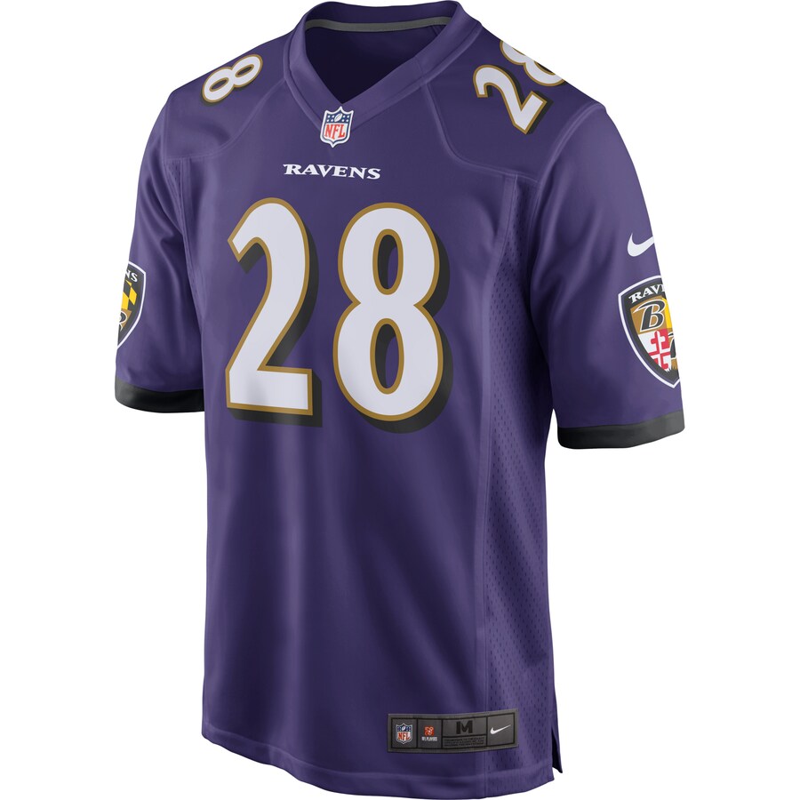 Baltimore Ravens Terrance West Game Purple Football Jersey product image