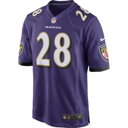 Baltimore Ravens Terrance West Game Purple Football Jersey product image