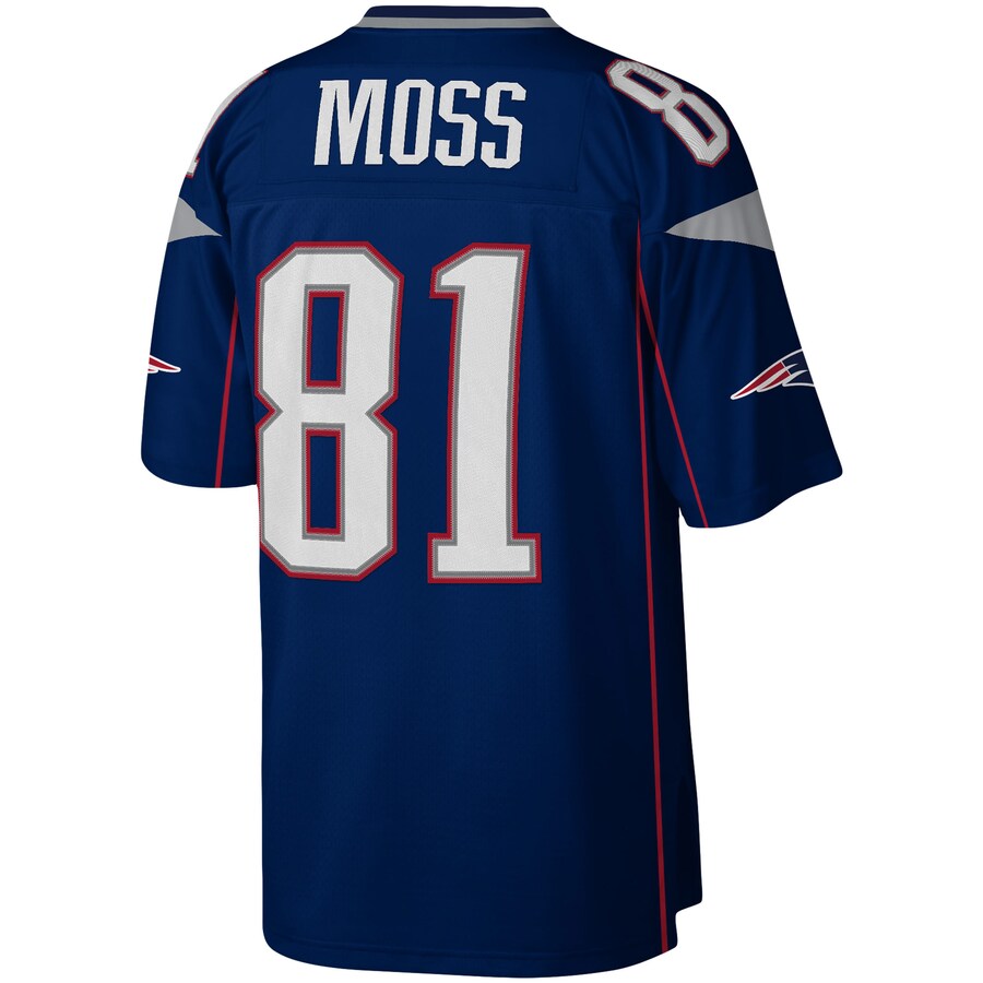 New England Patriots Randy Moss Legacy Navy Football Jersey product image