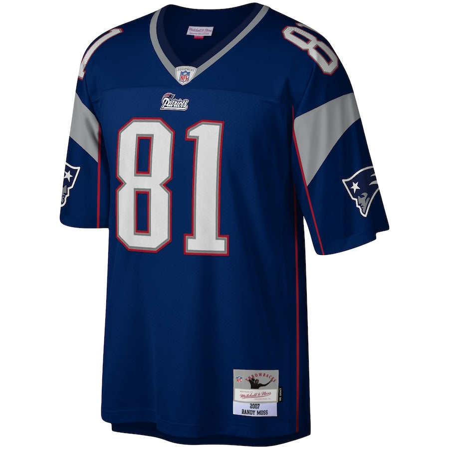 New England Patriots Randy Moss Legacy Navy Football Jersey product image