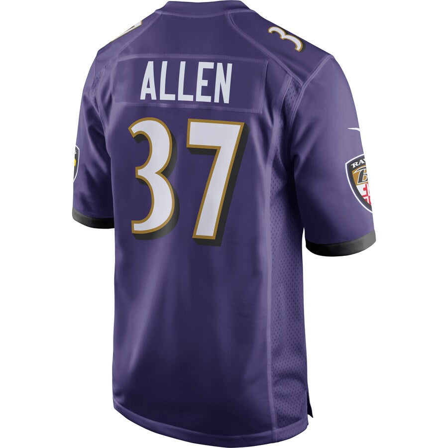 Baltimore Ravens Javorius Allen Game Purple Football Jersey product image