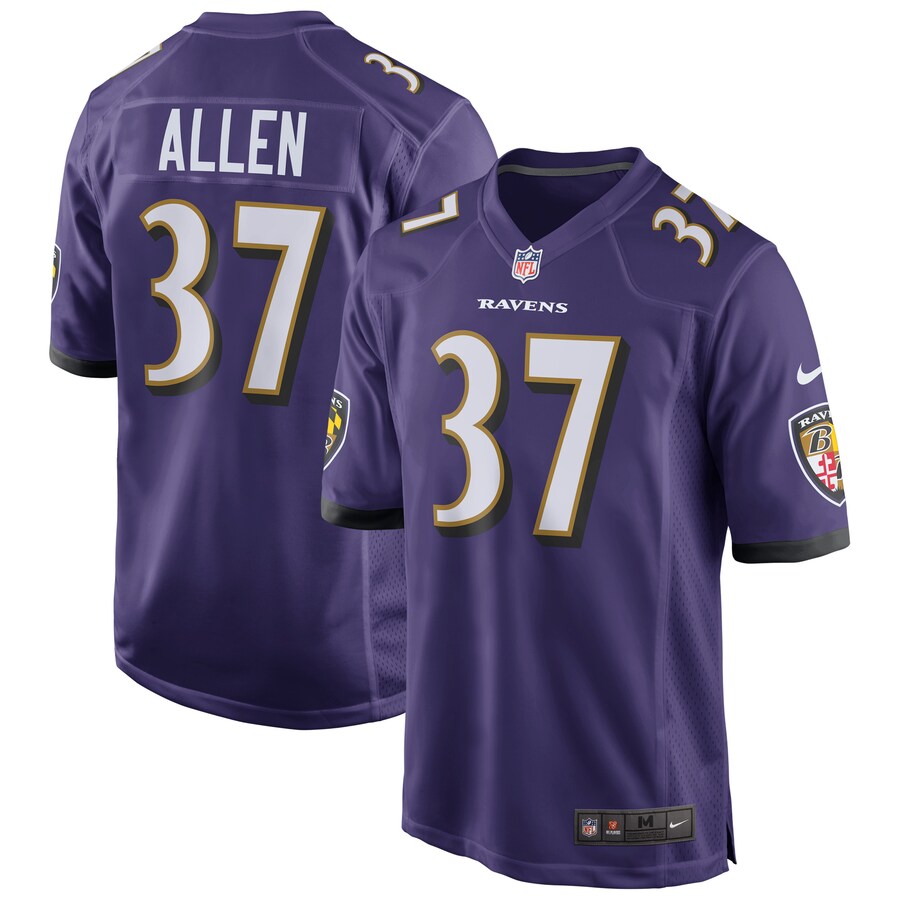Baltimore Ravens Javorius Allen Game Purple Football Jersey product image