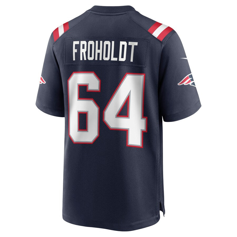 New England Patriots Hjalte Froholdt Game Navy Football Jersey product image