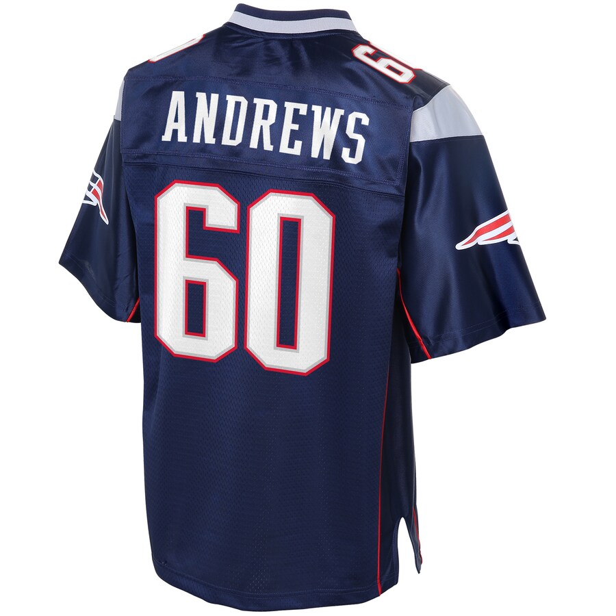 New England Patriots David Andrews Pro Line Big & Tall Navy Football Jersey product image