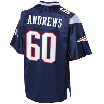 New England Patriots David Andrews Pro Line Big & Tall Navy Football Jersey product image