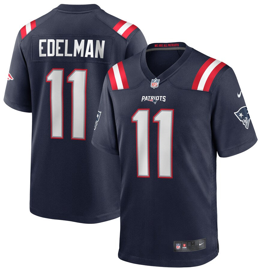 New England Patriots Julian Edelman Game Navy Football Jersey product image