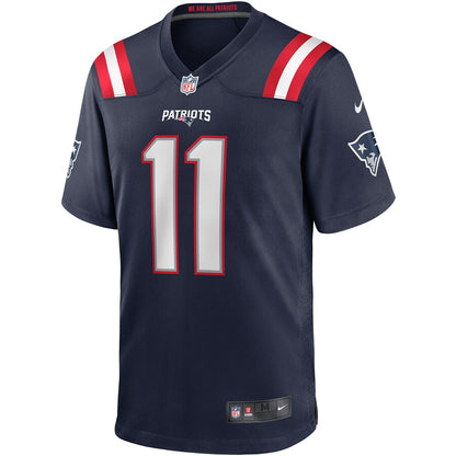 New England Patriots Julian Edelman Game Navy Football Jersey product image