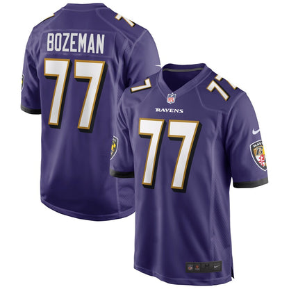 Baltimore Ravens Bradley Bozeman Game Purple Football Jersey product image
