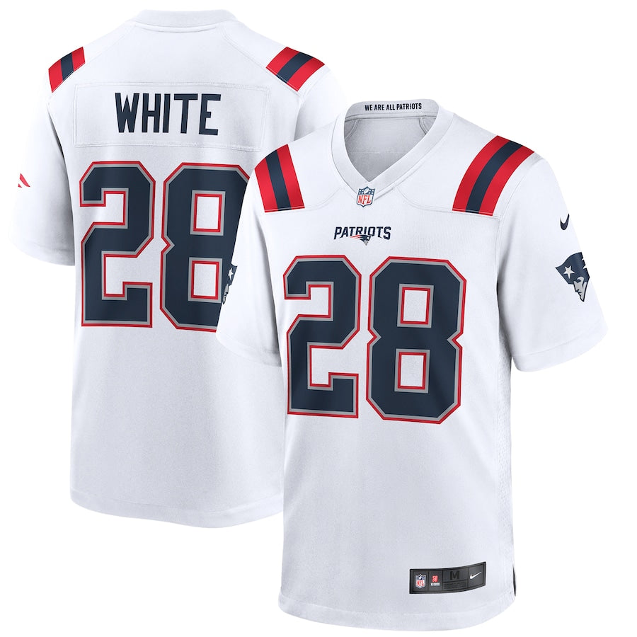 New England Patriots James Game White Football Jersey product image