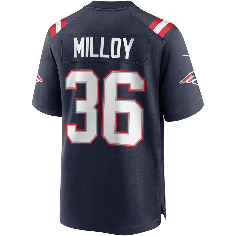 New England Patriots Lawyer Milloy Game Navy Football Jersey product image