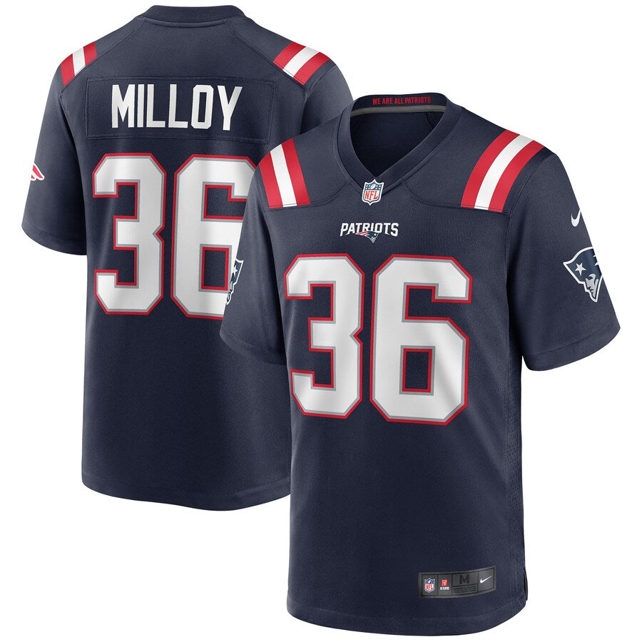 New England Patriots Lawyer Milloy Game Navy Football Jersey product image