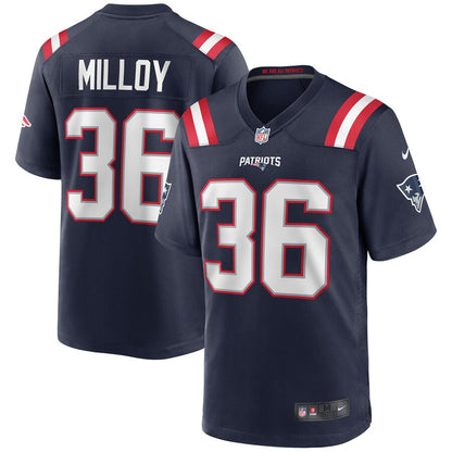 New England Patriots Lawyer Milloy Game Navy Football Jersey product image