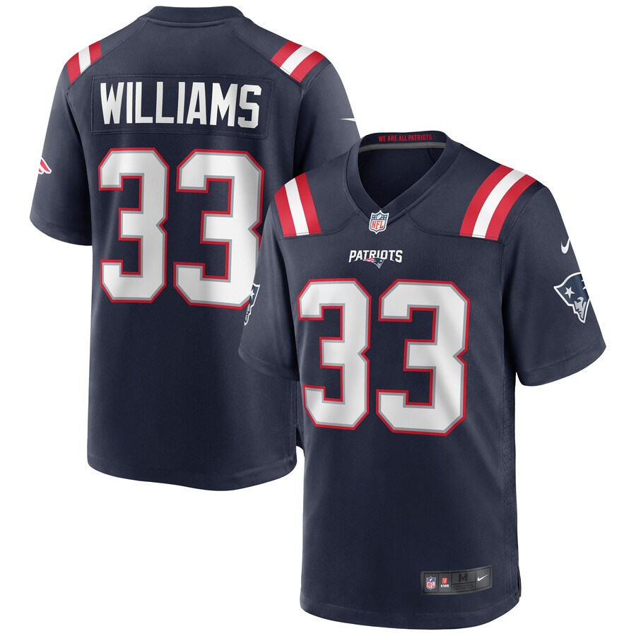 New England Patriots Joejuan Williams Game Navy Football Jersey product image