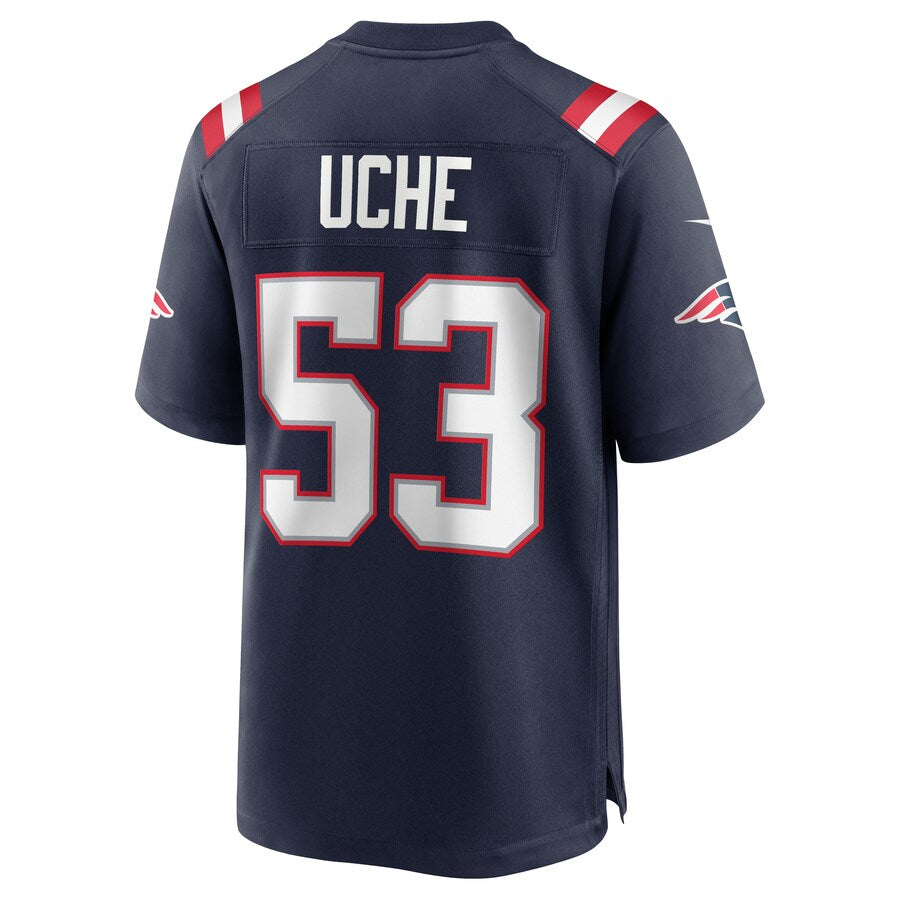 New England Patriots Josh Uche Team Game Navy Football Jersey product image