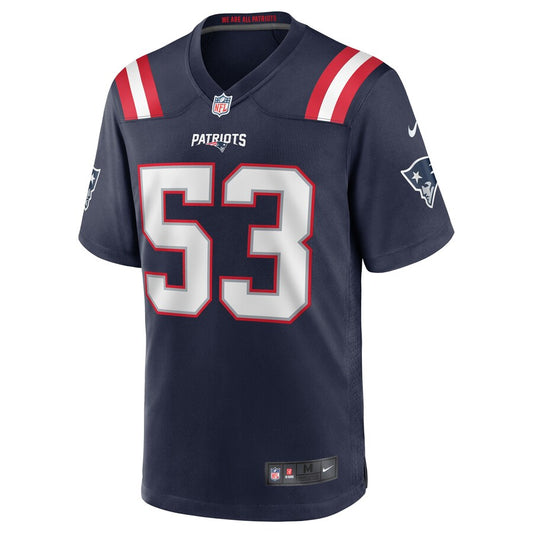 New England Patriots Josh Uche Team Game Navy Football Jersey product image