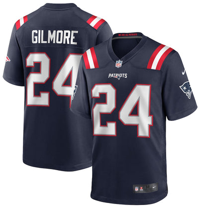 New England Patriots Stephon Gilmore Game Navy Football Jersey product image