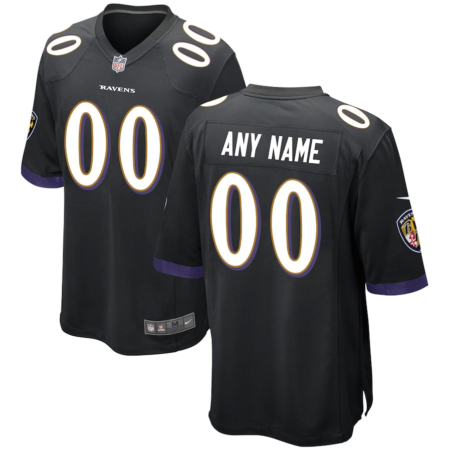 BAL Black Alternate Custom Game Jersey rtj football 3941
