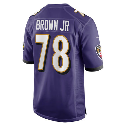 Baltimore Ravens Orlando Brown Jr. Game Purple Football Jersey product image