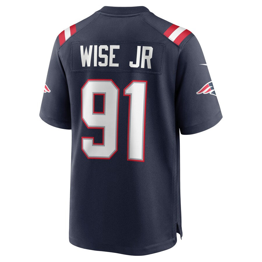 New England Patriots Deatrich Wise Jr. Game Navy Football Jersey product image
