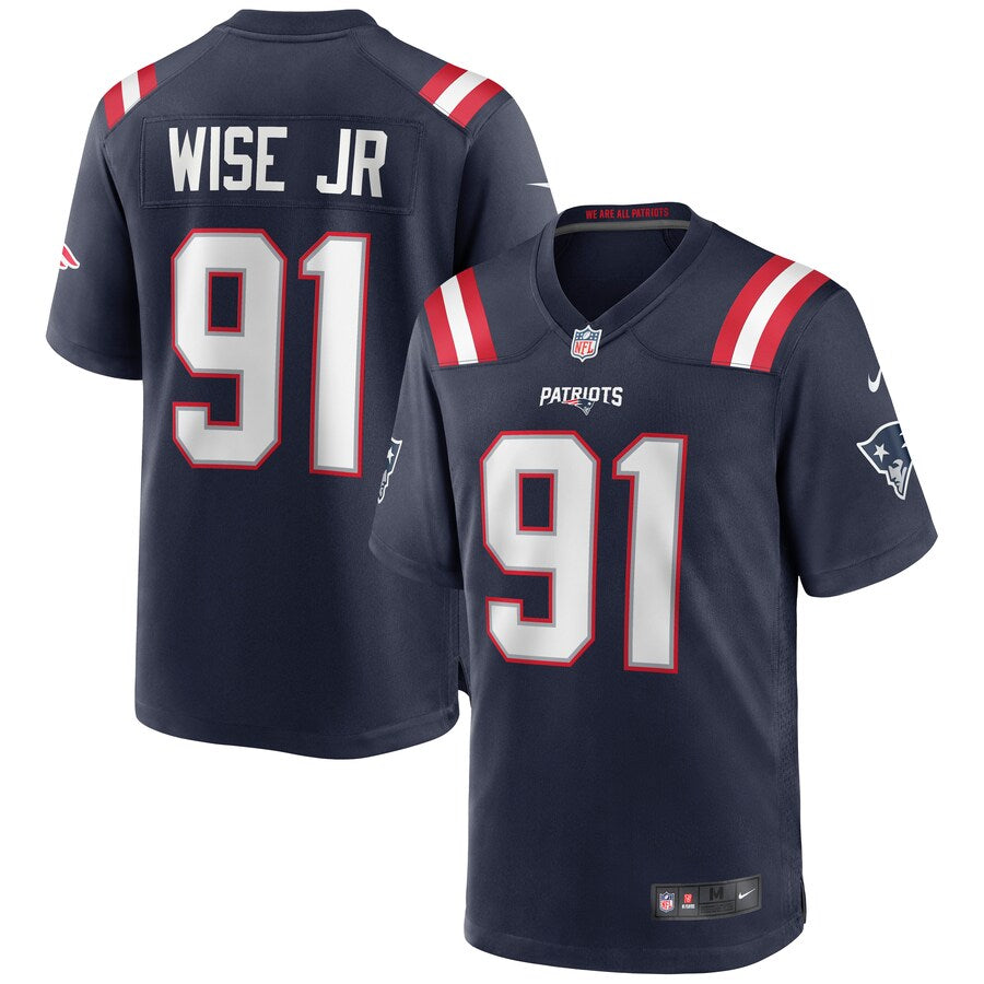 New England Patriots Deatrich Wise Jr. Game Navy Football Jersey product image