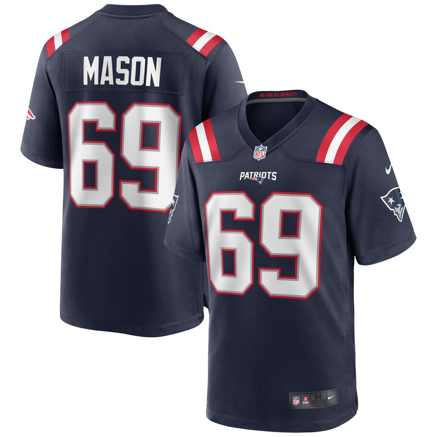 New England Patriots Shaq Mason Game Navy Football Jersey product image