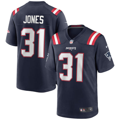 New England Patriots Jonathan Jones Game Navy Football Jersey product image