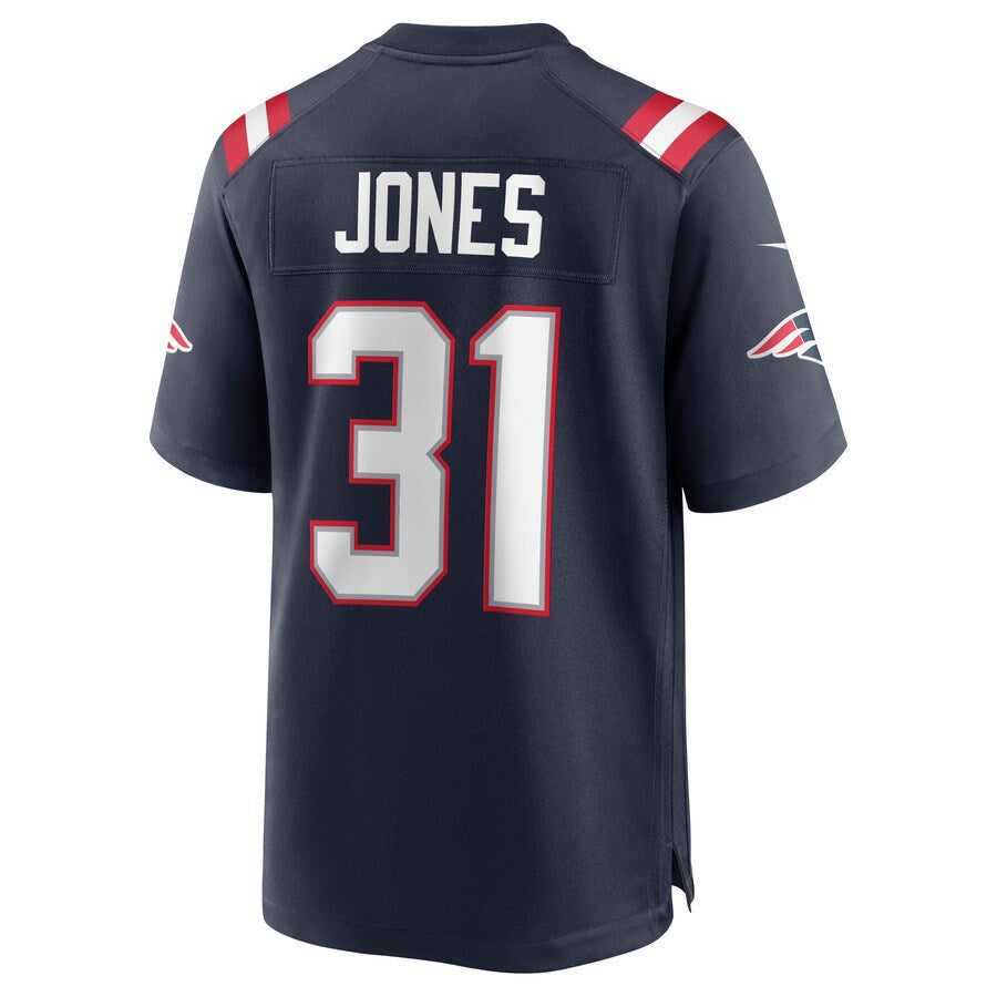 New England Patriots Jonathan Jones Game Navy Football Jersey product image
