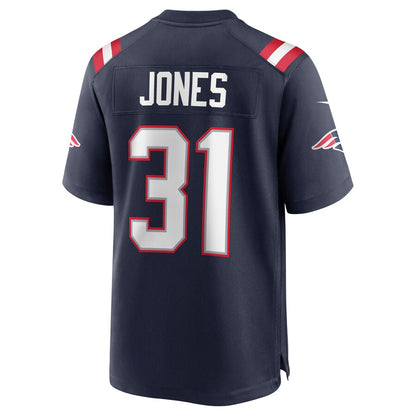 New England Patriots Jonathan Jones Game Navy Football Jersey product image