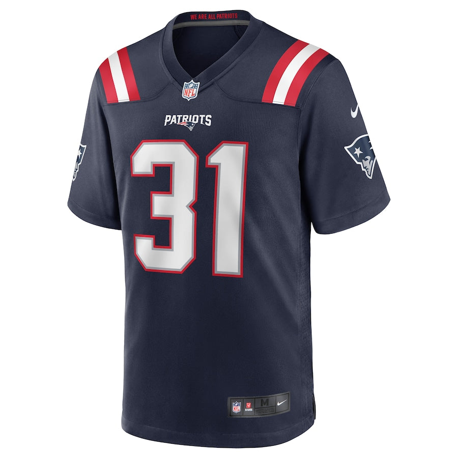 New England Patriots Jonathan Jones Game Navy Football Jersey product image