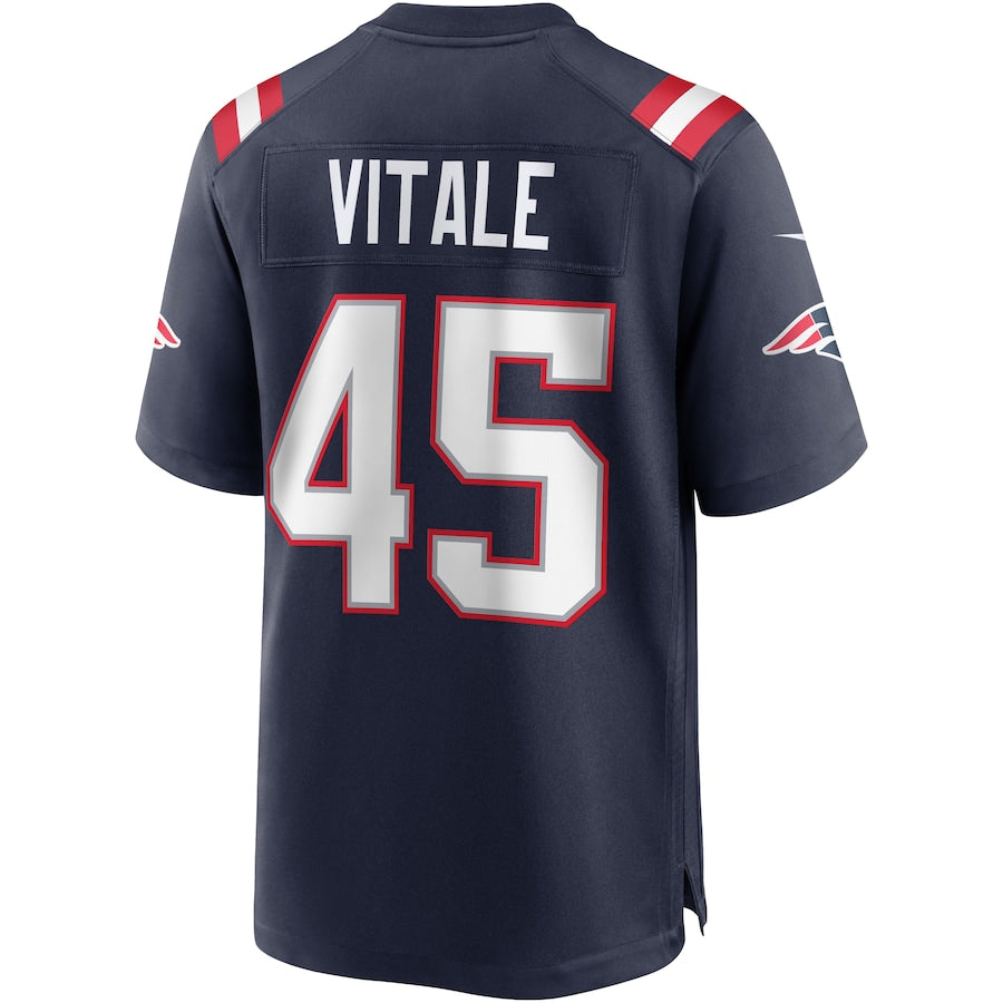 New England Patriots Danny Vitale Game Navy Football Jersey product image