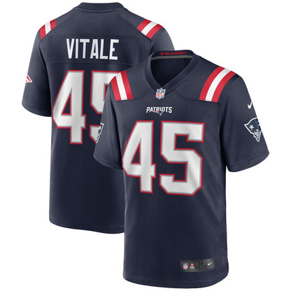 New England Patriots Danny Vitale Game Navy Football Jersey product image