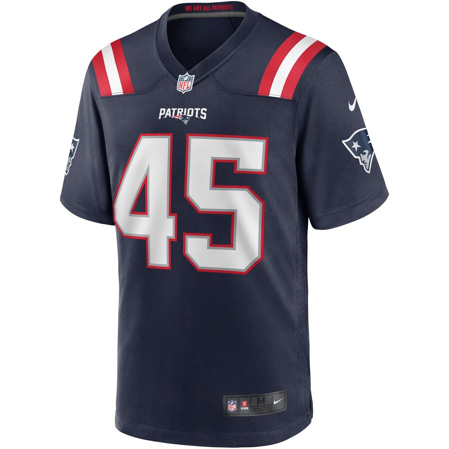 New England Patriots Danny Vitale Game Navy Football Jersey product image
