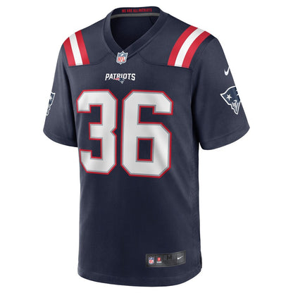New England Patriots Brandon King Game Navy Football Jersey product image